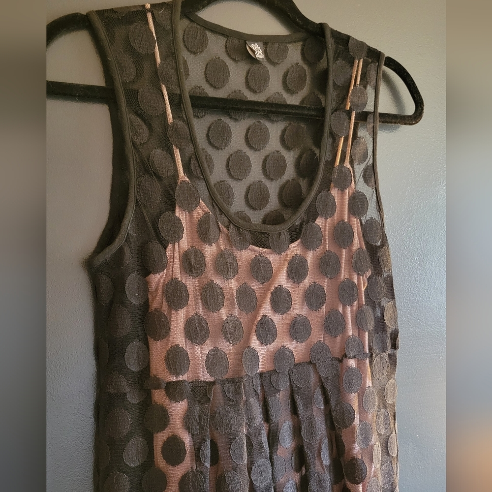 Black Lace Dress with a Blush colored slip